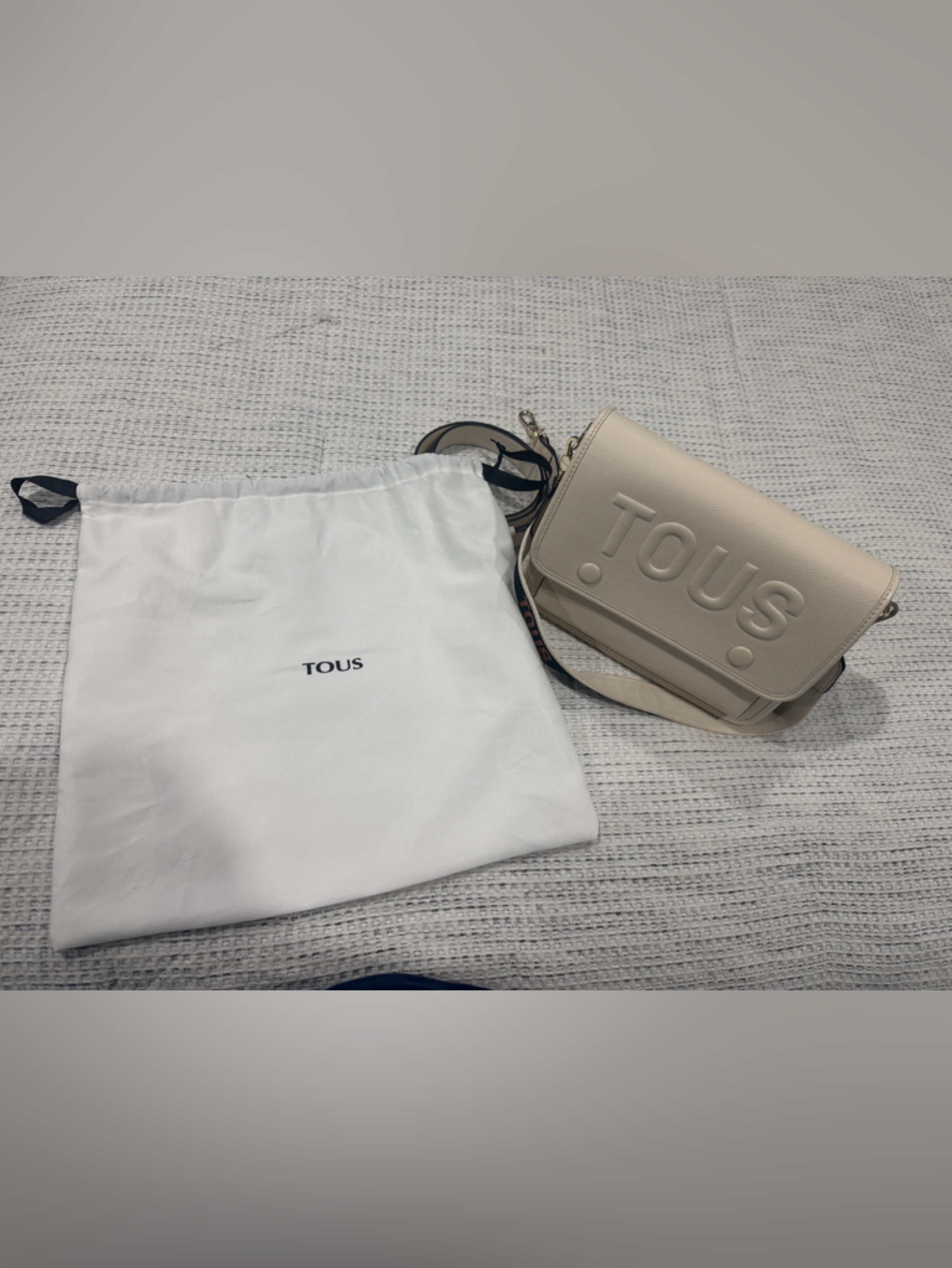 Tous Cream Crossbody Bag With Embossed Logo